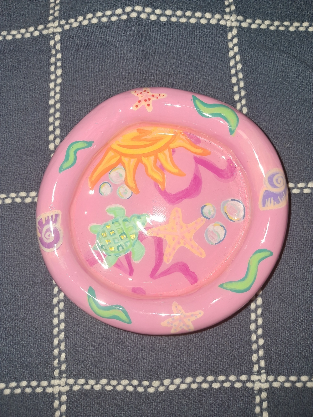 Pink Sea Life Trinket Dish